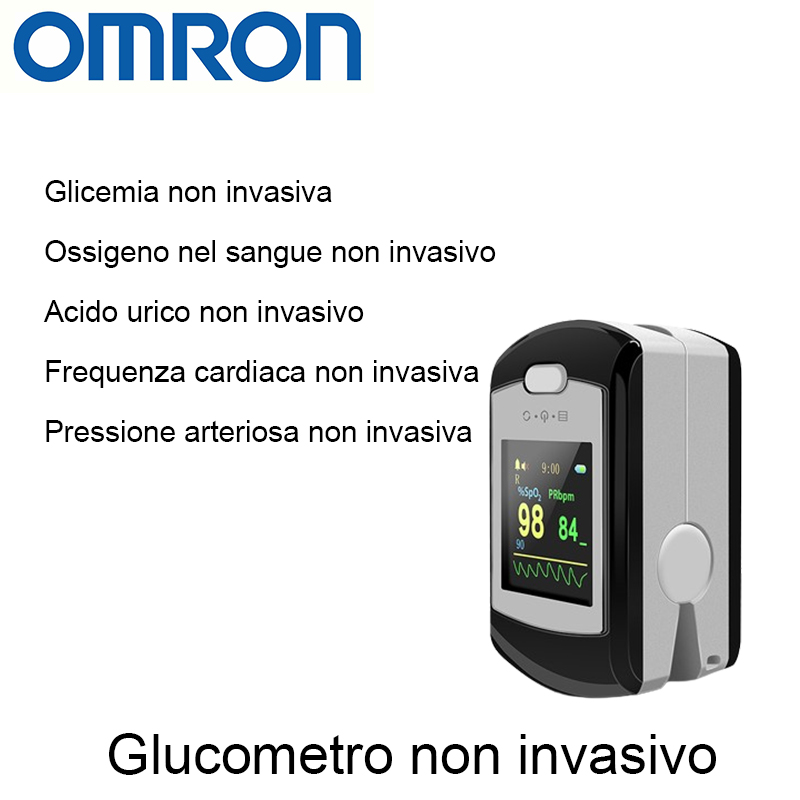 T02（glicemia non invasiva+ossigeno nel sangue non invasivo+acido urico non invasivo+frequenza cardiaca non invasiva+pressione sanguigna non invasiva）